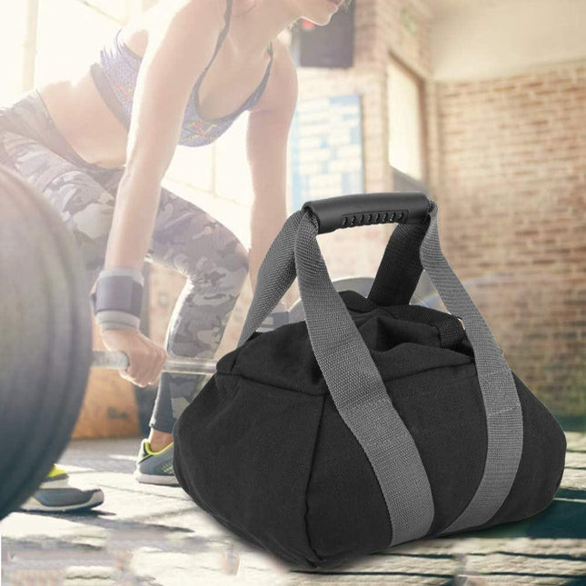 Black Portable Fitness Kettlebell Sandbag.