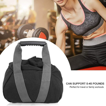 Black Portable Fitness Kettlebell Sandbag.