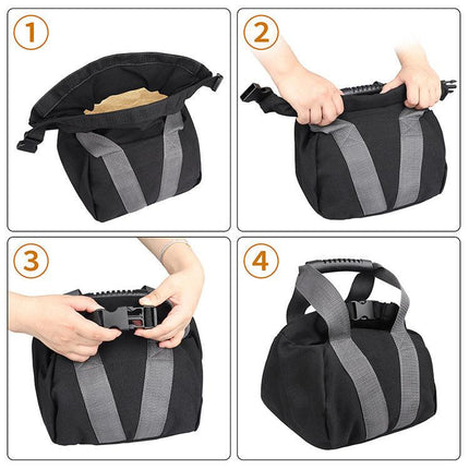 Black Portable Fitness Kettlebell Sandbag.