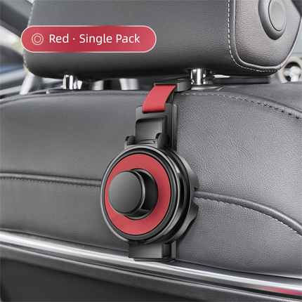 Red 3-in-1 Car Headrest Organizer Hook.