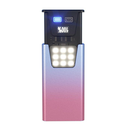 Pink-Blue Magnetic Flashlight: Spotlight, COB Flood,  Red&Blue Warning.