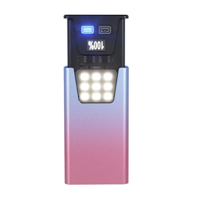 Pink-Blue Magnetic Flashlight: Spotlight, COB Flood,  Red&Blue Warning.