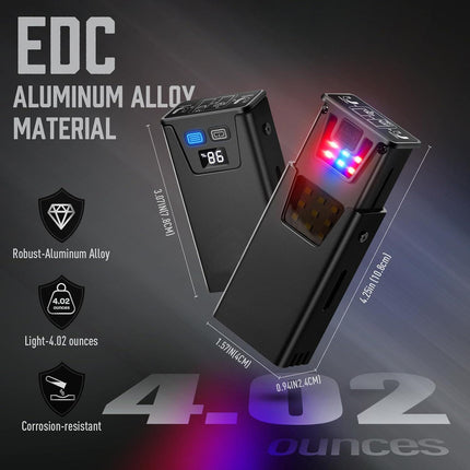 Pink-Blue Magnetic Flashlight: Spotlight, COB Flood,  Red&Blue Warning.