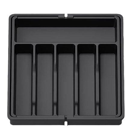 Black Adjustable Cutlery Tray (33-57cm).