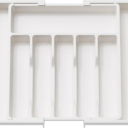 White Adjustable Cutlery Tray (33-57cm).
