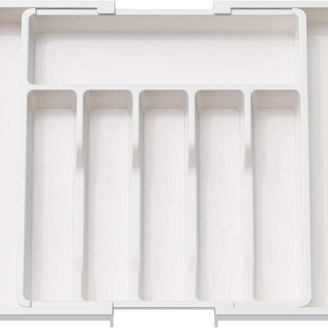 White Adjustable Cutlery Tray (33-57cm).