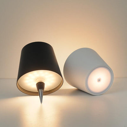 Green Cordless Tri-Color Wine Bottle LED Lamp.