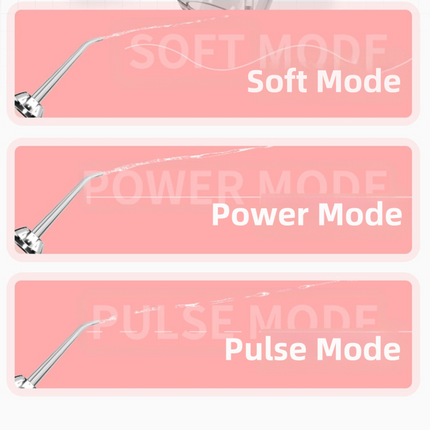 Pink Cordless Water Flosser, USB Rechargeable with 4 Tips.