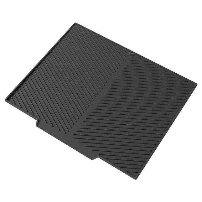 2PC Black Multi-Use Drain Mat (51x43 cm) – Non-Slip Heat Protection for Dish Drying & Prep.