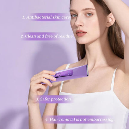 Purple Lectric Bikini Trimmer for Women, 1 Set Rechargeable 2 in 1 Body & FacialHair Removal.