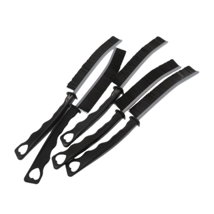 5-Pack Black Hard Bristle Crevice Brush (225 * 16mm) – Multifunctional Gap Cleaner, for Bathroom Household Kitchen Tiles Window Crevice Cleaning.