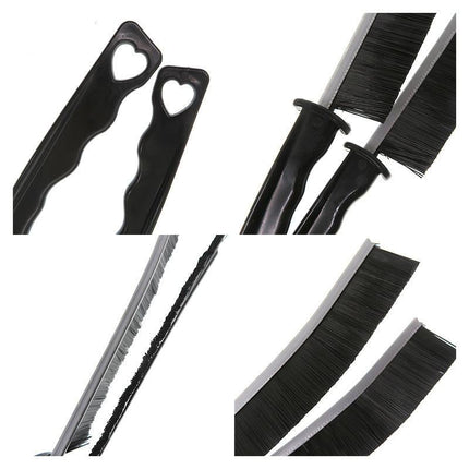 5-Pack Black Hard Bristle Crevice Brush (225 * 16mm) – Multifunctional Gap Cleaner, for Bathroom Household Kitchen Tiles Window Crevice Cleaning.
