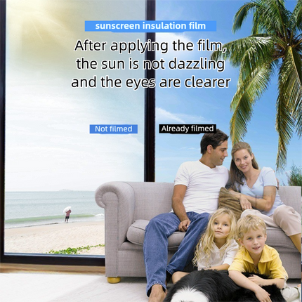 Premium 6-Layer Sliver Window Film for Home/Office – Reflective One-Way Privacy, 50cm x 2m One Roll, UPF 50+ UV Block,With Full Install Tools.