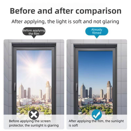 Premium 6-Layer Sliver Window Film for Home/Office – Reflective One-Way Privacy, 50cm x 2m One Roll, UPF 50+ UV Block,With Full Install Tools.