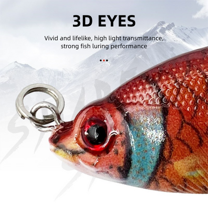 5-Pack 2" Lifelike Jointed Swimbaits for Crappie Bass Trout, , Swimbait for Relax Family Fishing.