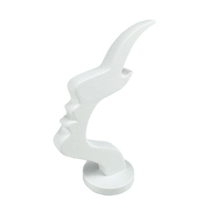 3-Pack White Abstract Face Eyewear Stand – Sculptural Desk & Nightstand Display (13.7 * 5CM).
