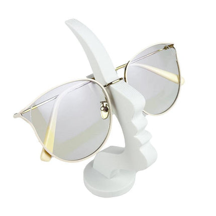 3-Pack White Abstract Face Eyewear Stand – Sculptural Desk & Nightstand Display (13.7 * 5CM).