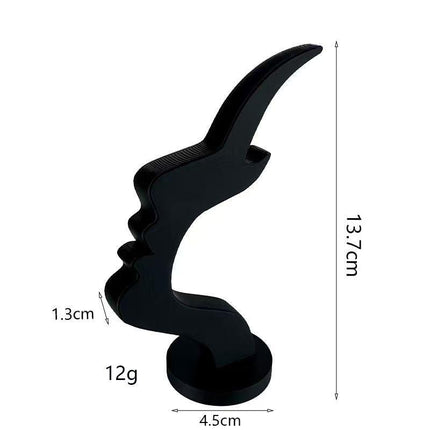 3-Pack White Abstract Face Eyewear Stand – Sculptural Desk & Nightstand Display (13.7 * 5CM).