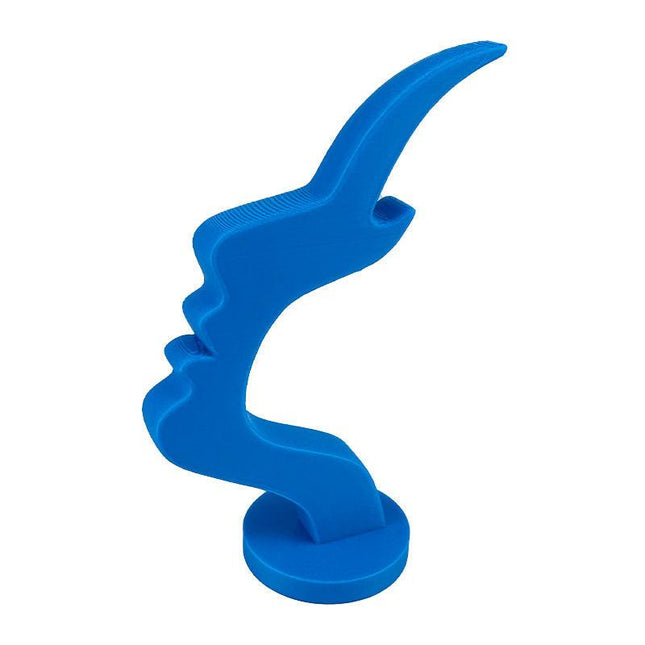 3-Pack Blue Abstract Face Eyewear Stand – Sculptural Desk & Nightstand Display (13.7 * 5CM).