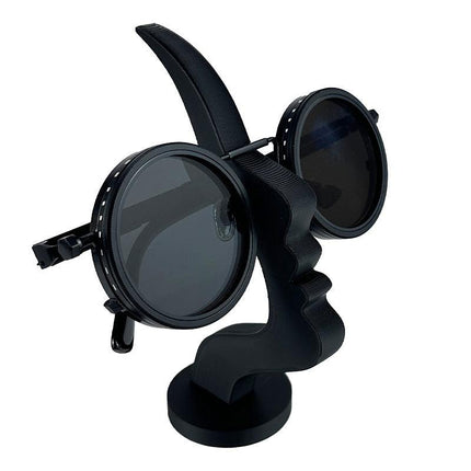 3-Pack Blue Abstract Face Eyewear Stand – Sculptural Desk & Nightstand Display (13.7 * 5CM).