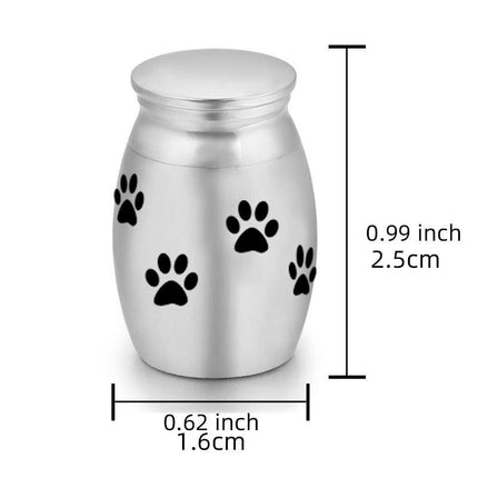 6-Pack 25x16mm Tree of Life Engraved Mini Keepsake Urn – Steel Memorial Holder for Pets.