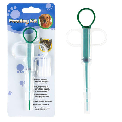 5-Pack 160mm Green Pet Pill Shooter – Soft Silicone Tip Feeder for Cats Dogs.