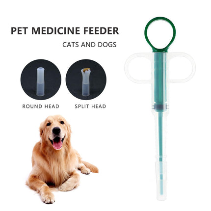 5-Pack 160mm Green Pet Pill Shooter – Soft Silicone Tip Feeder for Cats Dogs.