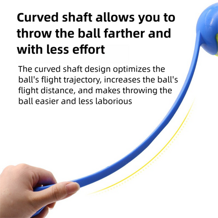3-Pack Blue PP Dog Tennis Ball Launcher Stick(48 × 8 CM) - Manual Fetch Thrower for Long Distance Outdoor Training & Hands-Free Pickup.