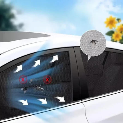 4PCS Car Curtain Screen Mosquito Net for Sedan(2 Front + 2 Rear) - Anti-mosquito Shade in Summer, Sun Protection Ventilation Heat Insulation.