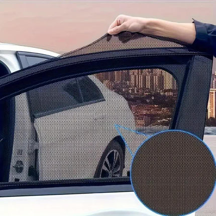 4PCS Car Curtain Screen Mosquito Net for Sedan(2 Front + 2 Rear) - Anti-mosquito Shade in Summer, Sun Protection Ventilation Heat Insulation.