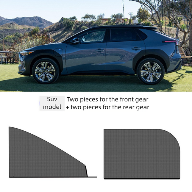 4PCS Car Curtain Screen Mosquito Net for SUV(2 Front + 2 Rear) - Anti-mosquito Shade in Summer, Sun Protection Ventilation Heat Insulation.
