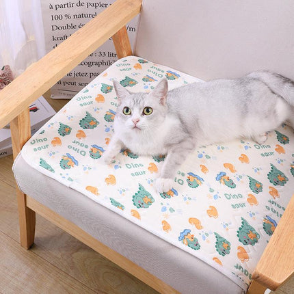 2-Pack Black Cat Pet Summer Cooling Latex Pad (XXL Size: 90*70cm) - Breathable Ice Silk & Latex-Filled Dog Bed Cat Sleeping Mat with Non-Slip Base.