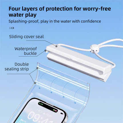 3-PCS Purple IPX8 Waterproof Phone Pouch(19×11 CM) - Universal Touch Screen & Underwater Photo Case for Swimming, Snorkeling, and Beach.