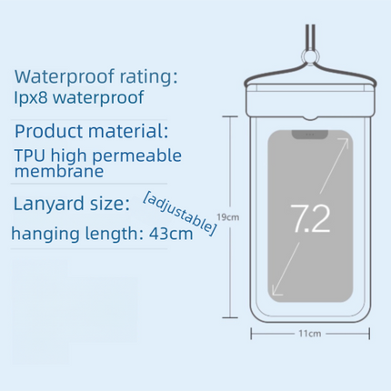 3-PCS Purple IPX8 Waterproof Phone Pouch(19×11 CM) - Universal Touch Screen & Underwater Photo Case for Swimming, Snorkeling, and Beach.