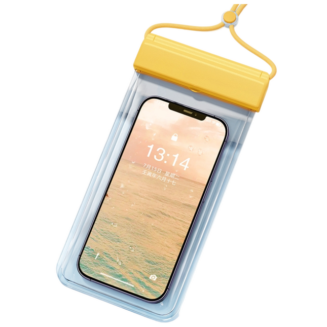 3-PCS Yellow IPX8 Waterproof Phone Pouch(19×11 CM) - Universal Touch Screen & Underwater Photo Case for Swimming, Snorkeling, and Beach.
