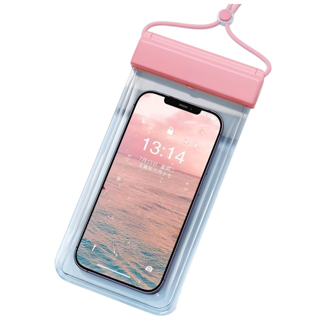 3-PCS Pink IPX8 Waterproof Phone Pouch(19×11 CM) - Universal Touch Screen & Underwater Photo Case for Swimming, Snorkeling, and Beach.