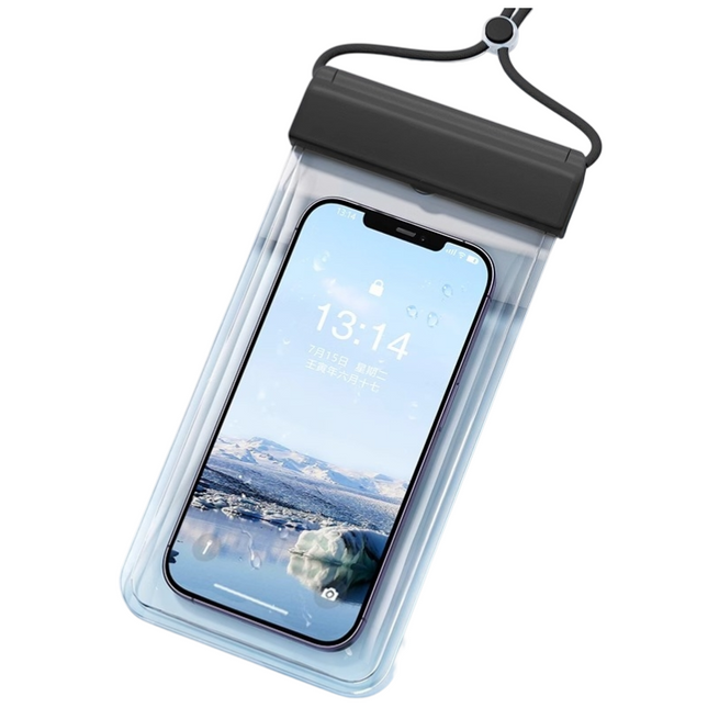 3-PCS Black IPX8 Waterproof Phone Pouch(19×11 CM) - Universal Touch Screen & Underwater Photo Case for Swimming, Snorkeling, and Beach.