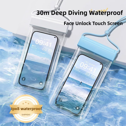 3-PCS Black IPX8 Waterproof Phone Pouch(19×11 CM) - Universal Touch Screen & Underwater Photo Case for Swimming, Snorkeling, and Beach.