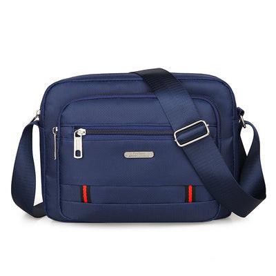 Dark Blue Dual-Style Men's Oxford Cloth Crossbody Bag Bundle - Oxford Cloth Business Shoulder Bag, Multi-Functional Large Capacity, Fits 8-inch Tablet.