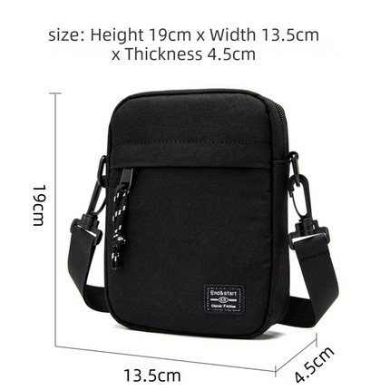 Blue Mini Streetwear Oxford Cloth Crossbody Bag - Ultra-Light (200g) Fashion Sling Pack, Fits 8-inch Tablet.