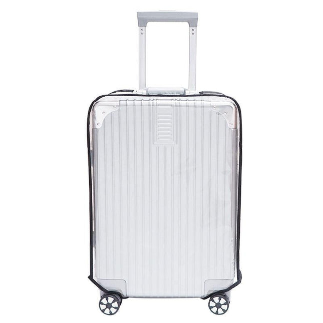 2-Pack 24" Clear PVC Luggage Cover - Heavy-Duty Waterproof & Scratch-Resistant Suitcase Protector.