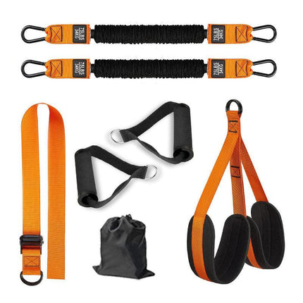 Orange (150lb)Heavy Duty Pull-Up Assist Strap System With Foam Handles - Adjustable Resistance Trainer for Pull-Ups and Home Gym Workouts.