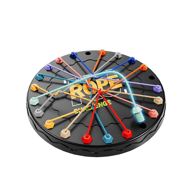 Rope Tangle Challenge Game (23x23CM) - Logic & Focus Educational Toy, Critical Thinking Puzzle for Kids & Family Interactive Fun.