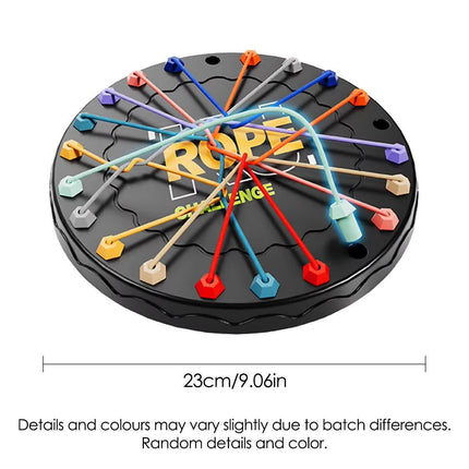 Rope Tangle Challenge Game (23x23CM) - Logic & Focus Educational Toy, Critical Thinking Puzzle for Kids & Family Interactive Fun.
