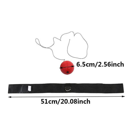 Boxing Reflex Ball Set(Elastic Headband + 2 Heavy RedBalls + 2 Light BlackBalls) - Hand-Eye Coordination and Speed Training.