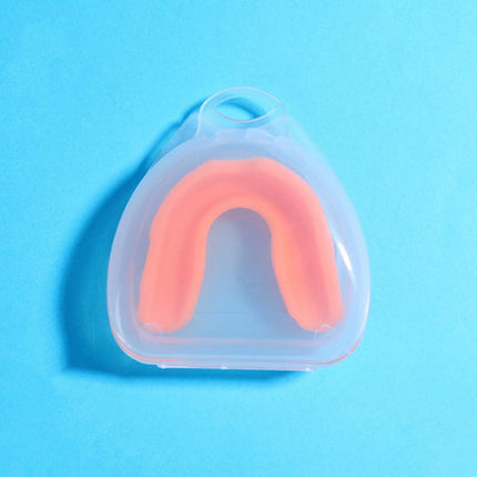 4-Pack Orange Food Grade Silicone Sports Mouthguard(6x5x1.7CM) With Vented PP Case- Instant Fit Mouth Guardfor High Shock Protection.