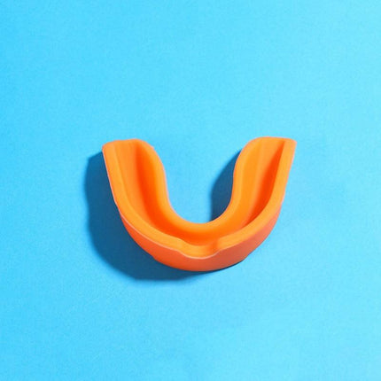 4-Pack Orange Food Grade Silicone Sports Mouthguard(6x5x1.7CM) With Vented PP Case- Instant Fit Mouth Guardfor High Shock Protection.