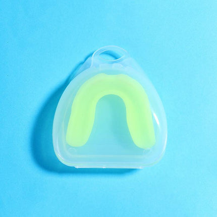4-Pack Yellow Food Grade Silicone Sports Mouthguard(6x5x1.7CM) With Vented PP Case- Instant Fit Mouth Guardfor High Shock Protection.