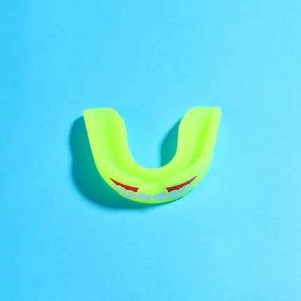 4-Pack Yellow Food Grade Silicone Sports Mouthguard(6x5x1.7CM) With Vented PP Case- Instant Fit Mouth Guardfor High Shock Protection.