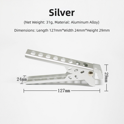 4-Pack Sliver Outdoors Home Alloy Anti-Scald Pot Clip - Ultralight Bowl Grippe for Camping BBQ Microwave Plate Retrieval and Hot Cookware.
